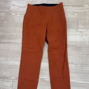 Orange stretchy pants